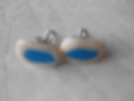 De ronde oorringen van Fimo (sorry voor wazige foto)