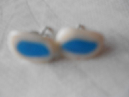 De ronde oorringen van Fimo (sorry voor wazige foto)